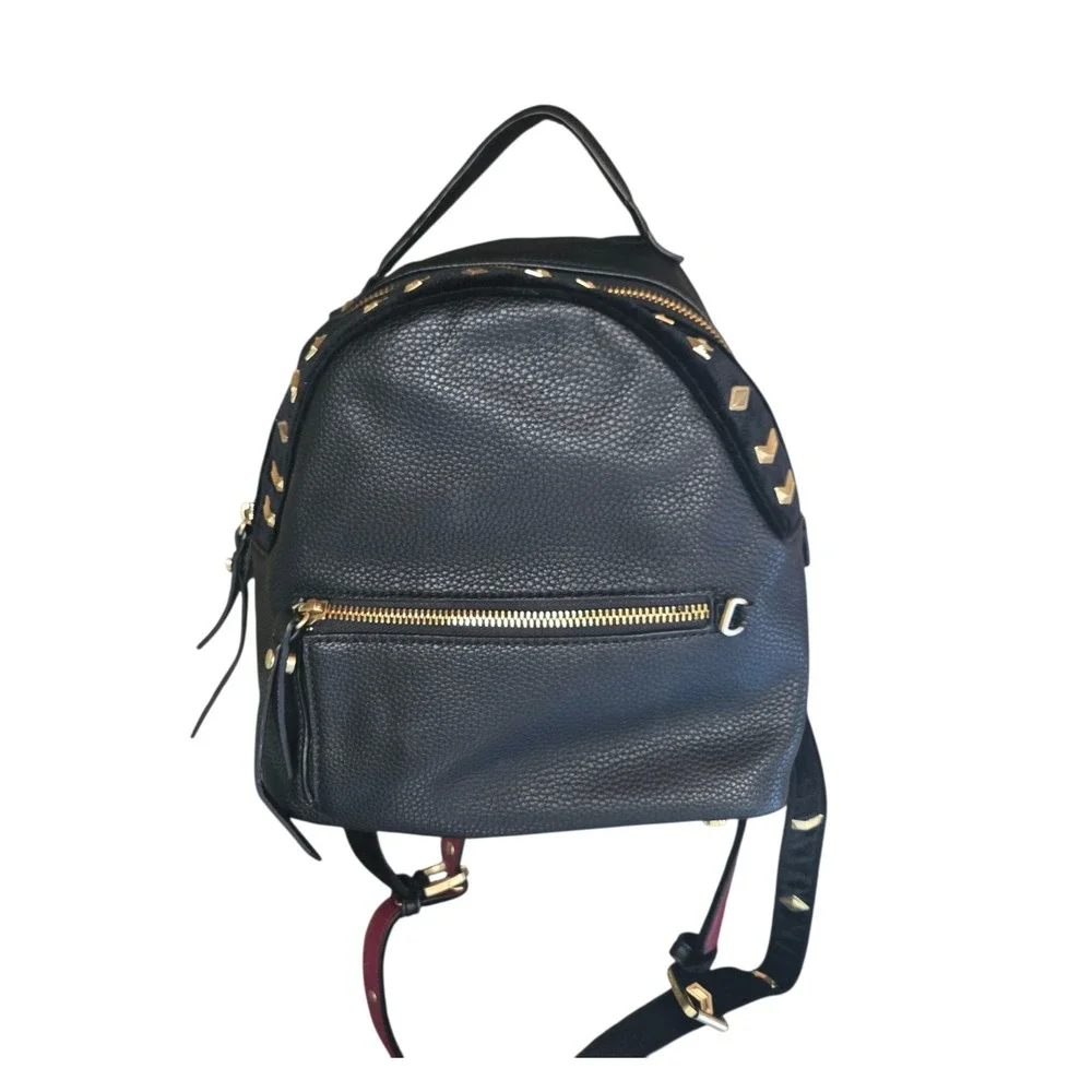 SAM EDELMAN Gold Studded Black Backpack‎